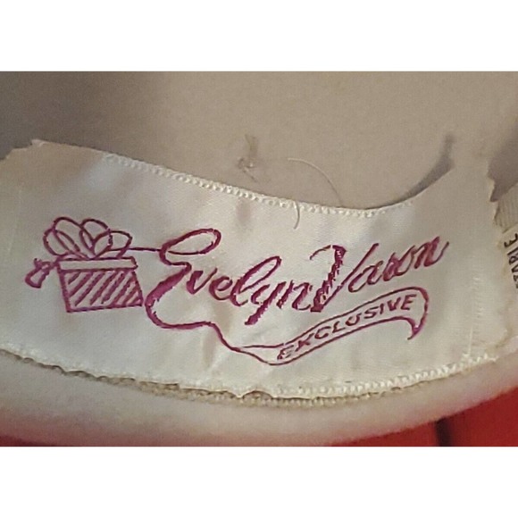 RARE 1950s Vtg Evelyn Varon Peachbloom Pillbox Style Hat Union Made Adjustable - Picture 9 of 9